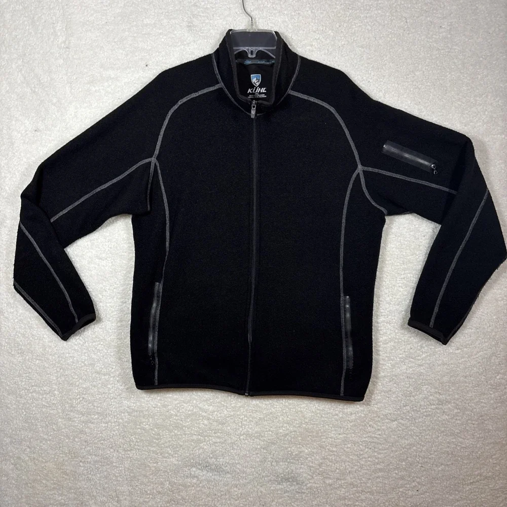 Kuhl Revel Full Zip Fleece Jacket Mens‎ XXL Black  Performance Sweater